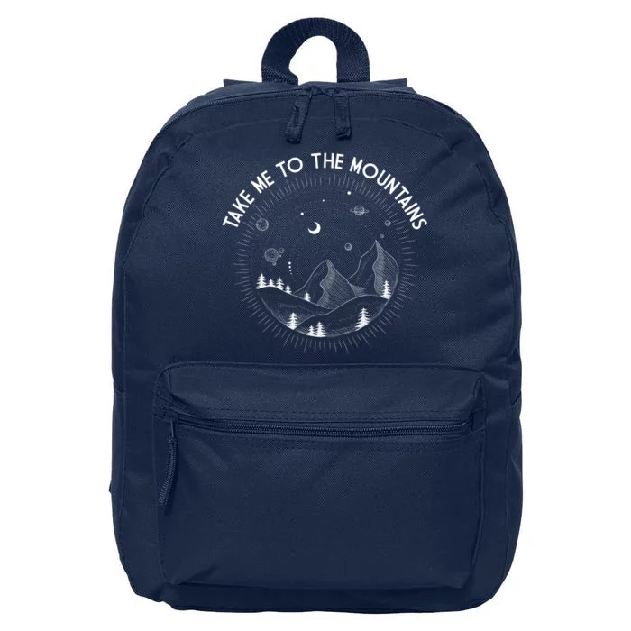 Take Me To The Mountains Nature 16 in Basic Backpack