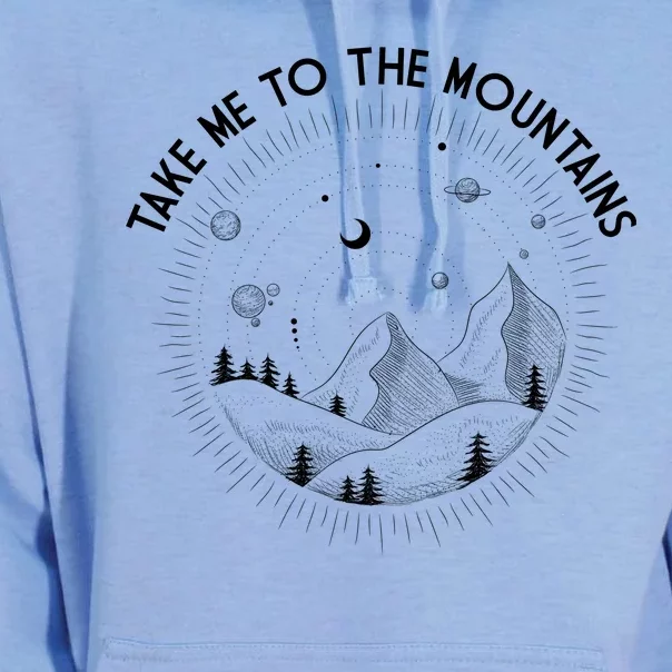 Take Me To The Mountains Nature Unisex Surf Hoodie