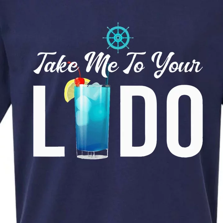 Take Me To Your Lido Cruise Essentials Ship Life Wear Gifts Sueded Cloud Jersey T-Shirt