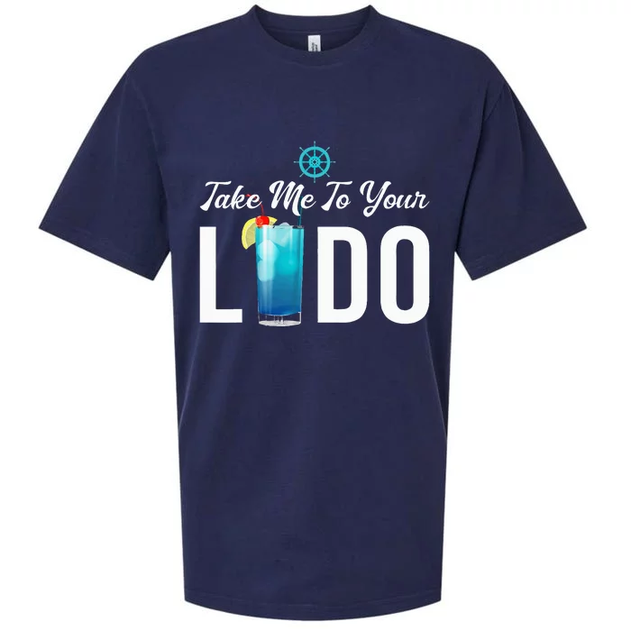 Take Me To Your Lido Cruise Essentials Ship Life Wear Gifts Sueded Cloud Jersey T-Shirt