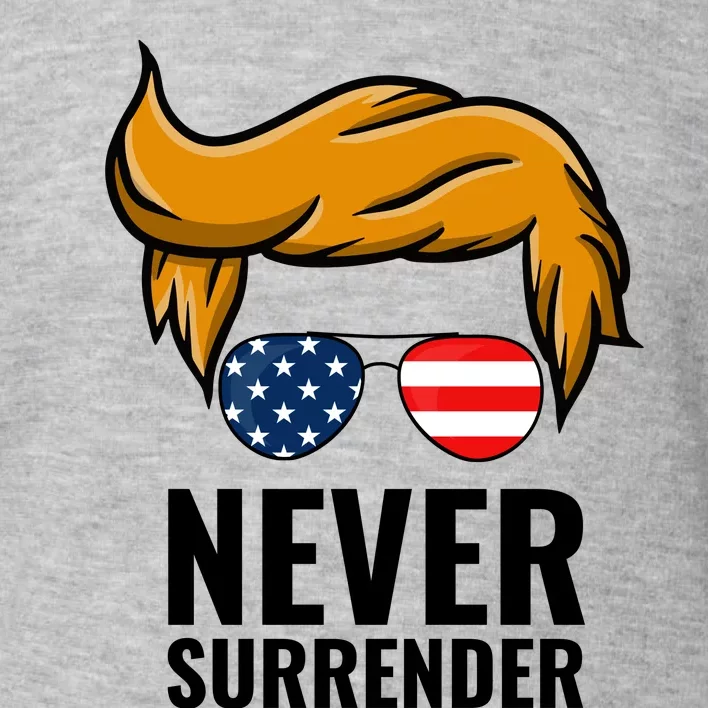 Trump never surrender 2024 Mugshot Toddler Sweatshirt