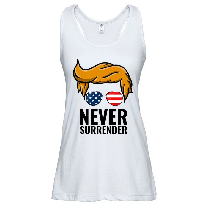 Trump never surrender 2024 Mugshot Ladies Essential Flowy Tank