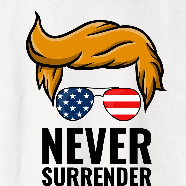 Trump never surrender 2024 Mugshot Women's Crop Top Tee