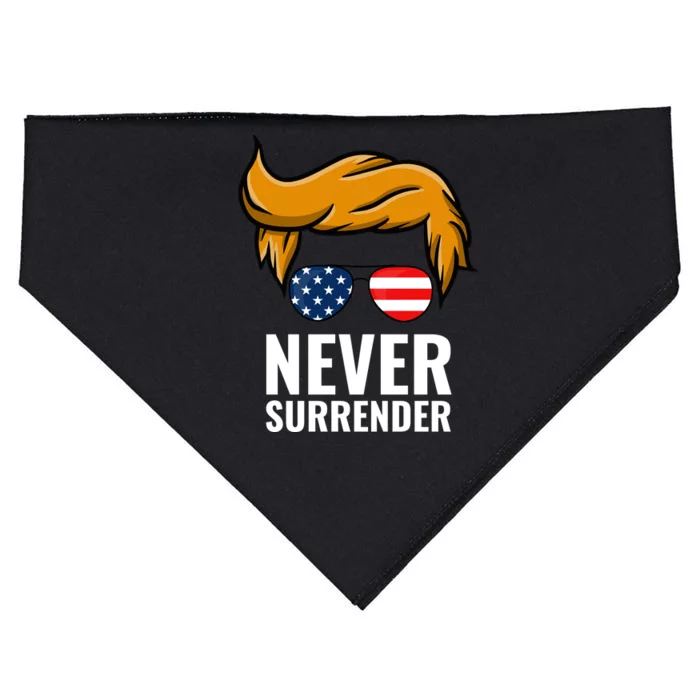 Trump never surrender 2024 Mugshot USA-Made Doggie Bandana