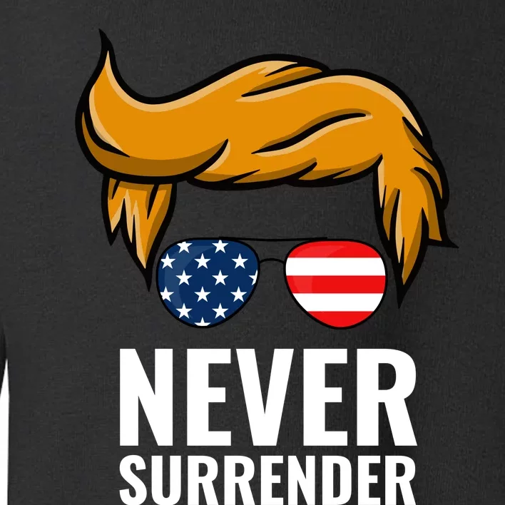 Trump never surrender 2024 Mugshot Toddler Sweatshirt