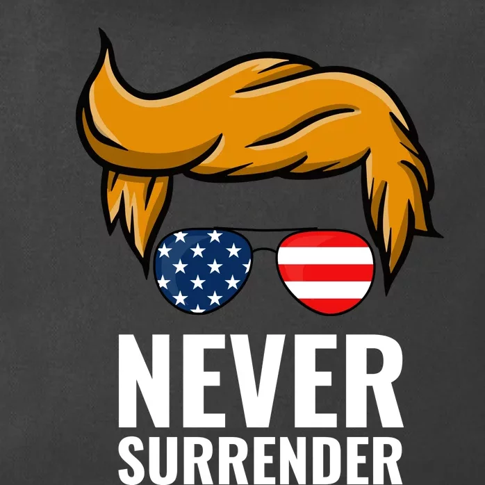 Trump never surrender 2024 Mugshot Zip Tote Bag