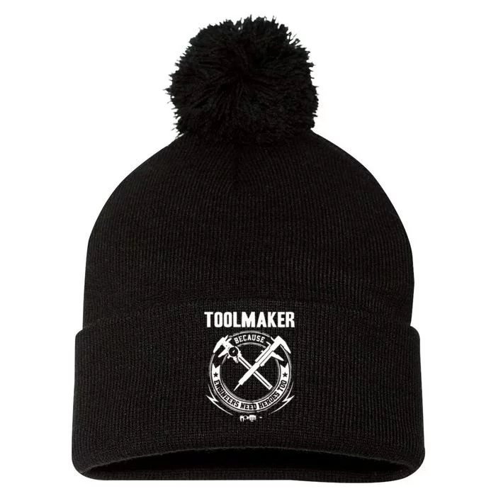 Toolmaker Machinist Pom Pom 12in Knit Beanie