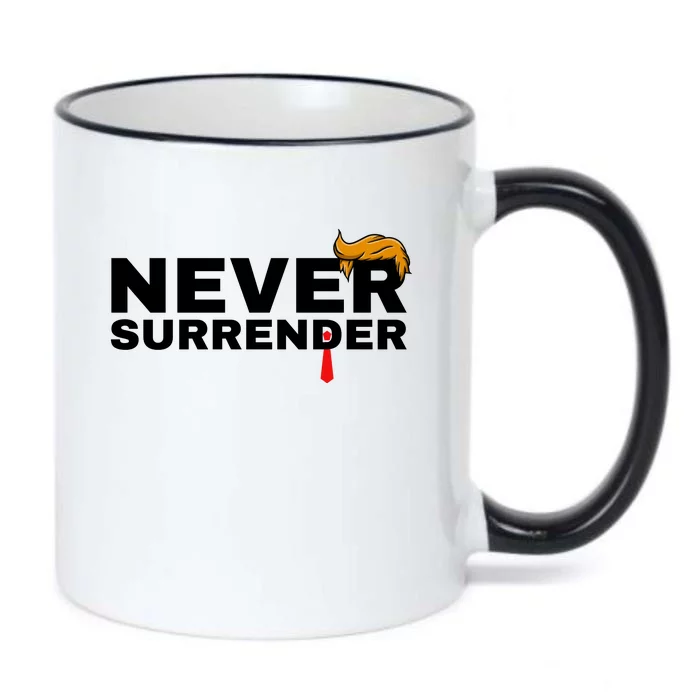 Trump never surrender 2024 Mugshot Black Color Changing Mug