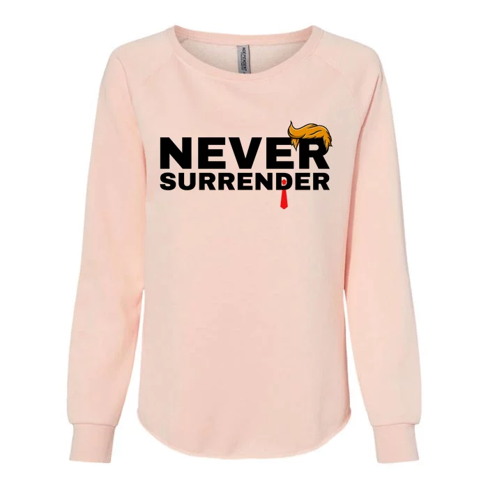 Trump never surrender 2024 Mugshot Womens California Wash Sweatshirt