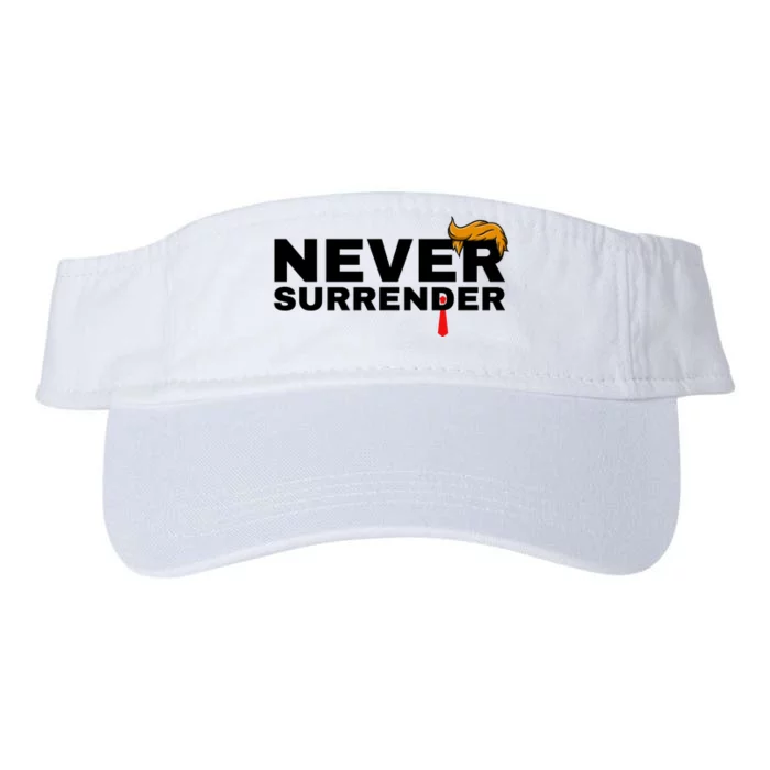 Trump never surrender 2024 Mugshot Valucap Bio-Washed Visor