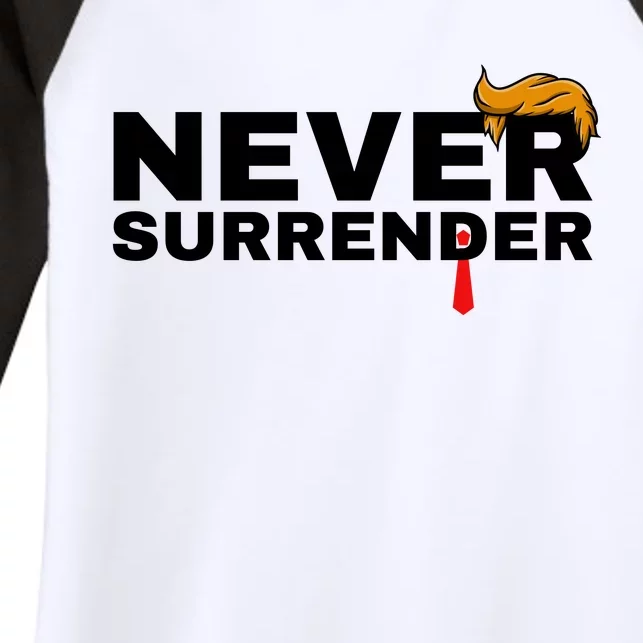 Trump never surrender 2024 Mugshot Women's Tri-Blend 3/4-Sleeve Raglan Shirt