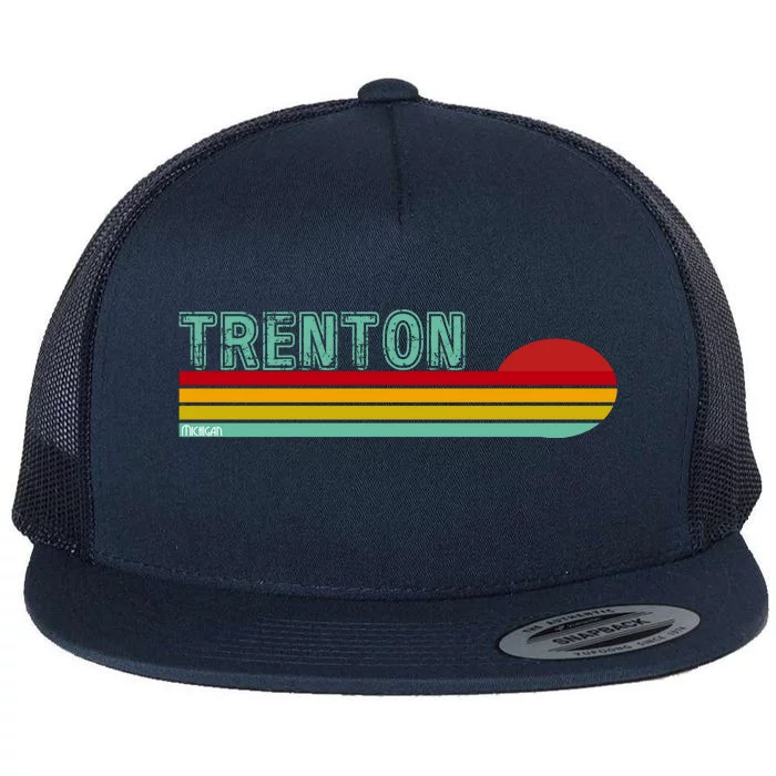 Trenton Michigan Flat Bill Trucker Hat