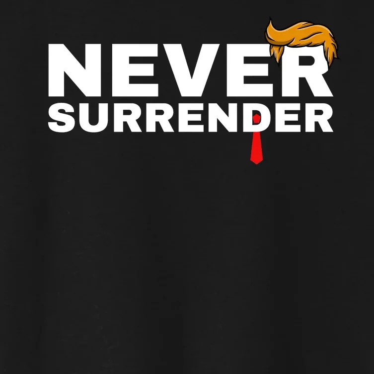 Trump never surrender 2024 Mugshot Women's Crop Top Tee