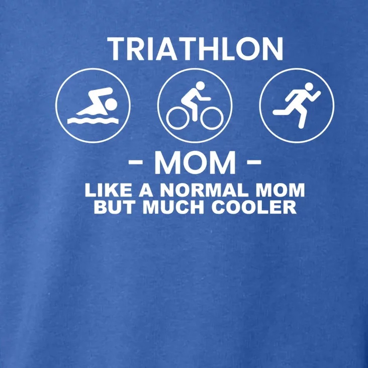 Triathlon Mom Triathlete Athlete Swimming Running Cycling Funny Gift Toddler Hoodie