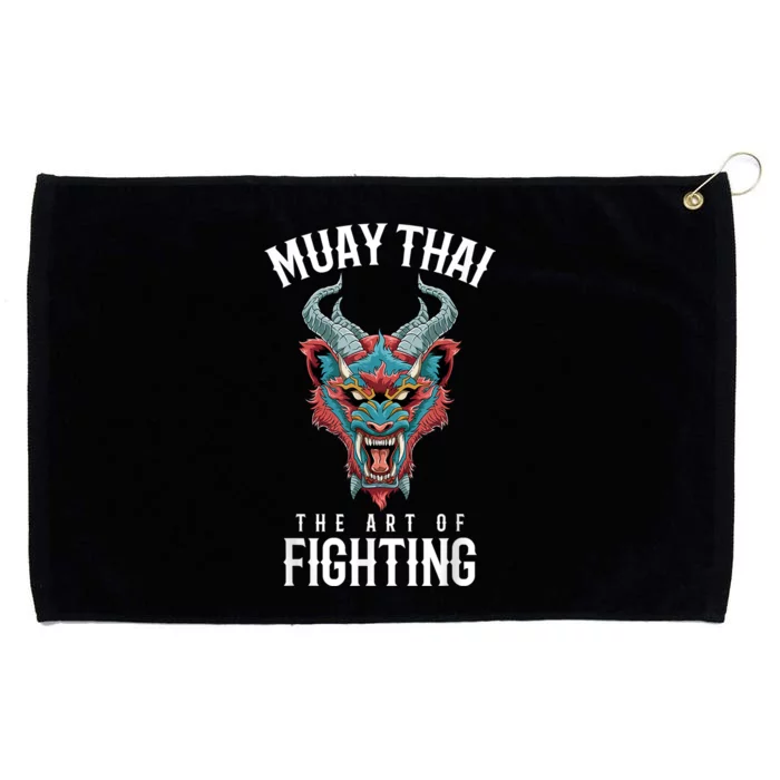 Traditional Muay Thai Demon Tiger Thai Boxing Demon Tiger Grommeted Golf Towel