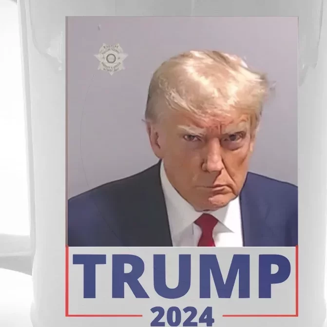 Trump Mugshot Trump 2024 Front & Back Beer Stein | TeeShirtPalace