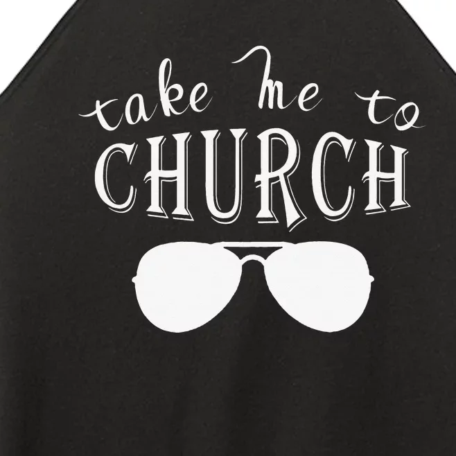 Take Me To The Church Christian Country Concert Women’s Perfect Tri Rocker Tank