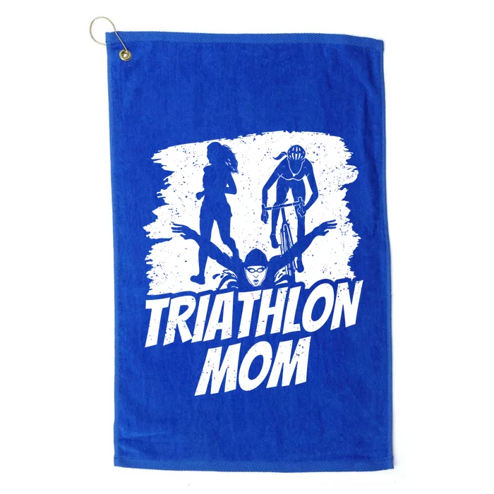 Triathlon Mom Triathlete Triathlons Sports Mother Mommy Mama Meaningful Gift Platinum Collection Golf Towel