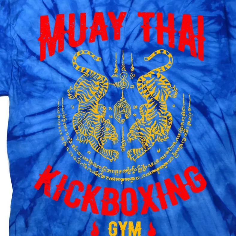 Tiger Muay Thai Kickboxing Gym Mma Training Gift Funny Gift Tie-Dye T-Shirt