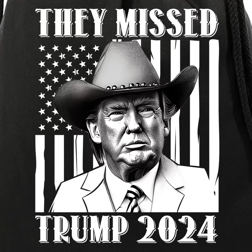 They Missed Trump 2024 Drawstring Bag