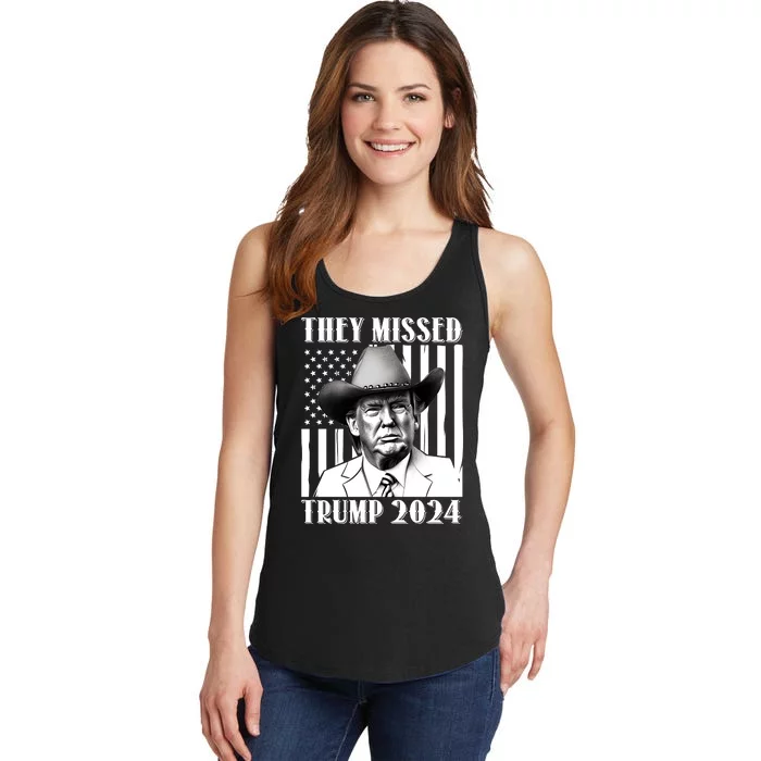 They Missed Trump 2024 Ladies Essential Tank