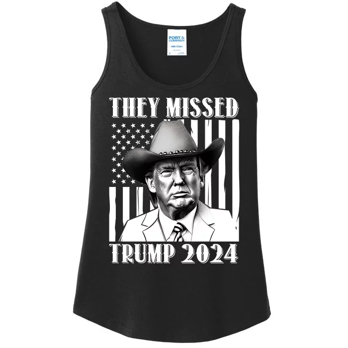 They Missed Trump 2024 Ladies Essential Tank