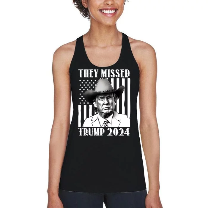 They Missed Trump 2024 Women's Racerback Tank