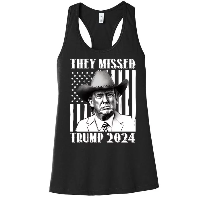 They Missed Trump 2024 Women's Racerback Tank