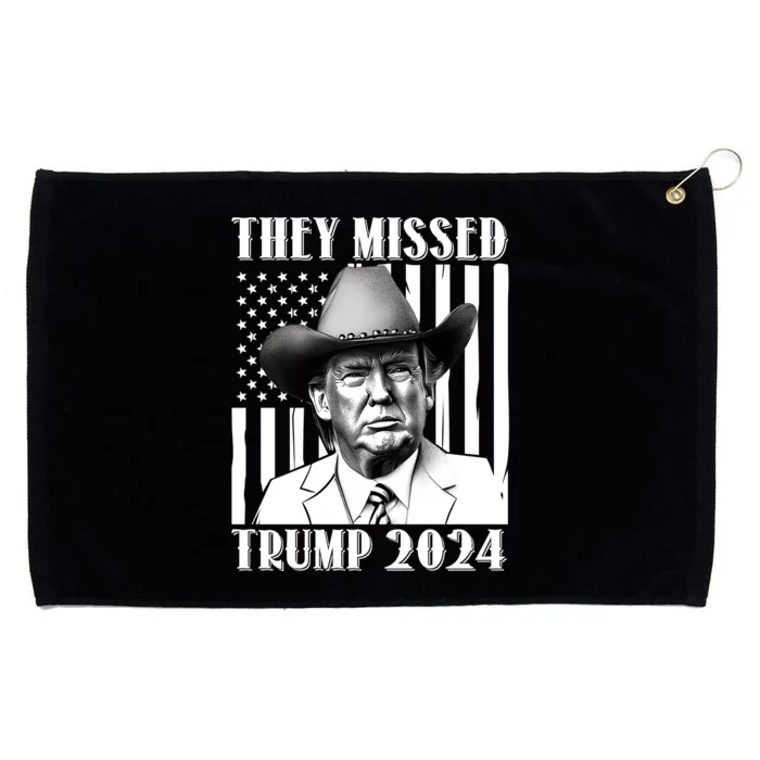 They Missed Trump 2024 Grommeted Golf Towel