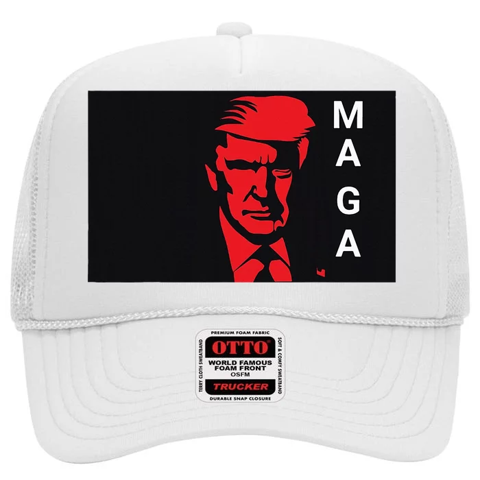 Trump Maga High Crown Mesh Trucker Hat