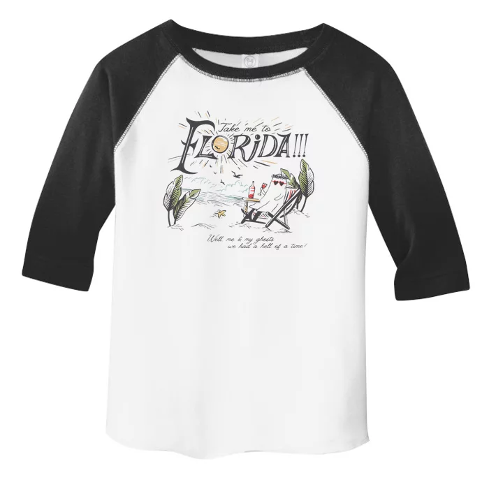 Take Me To The Florida Funny Ghost On The Beach Toddler Fine Jersey T-Shirt