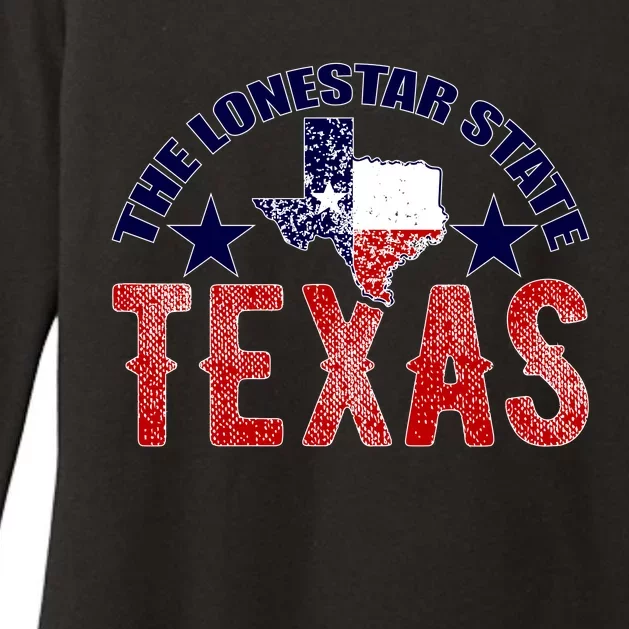 Texas Motto The Lone Star State Womens CVC Long Sleeve Shirt