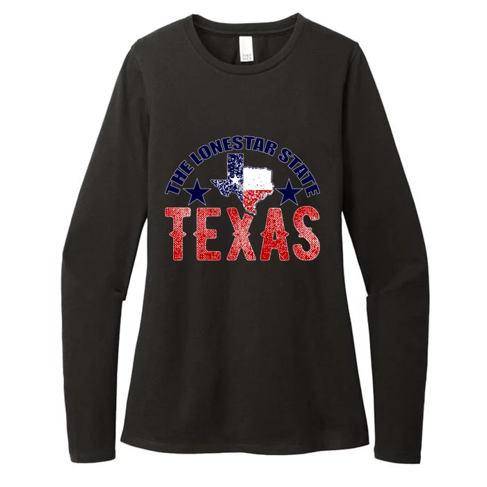 Texas Motto The Lone Star State Womens CVC Long Sleeve Shirt