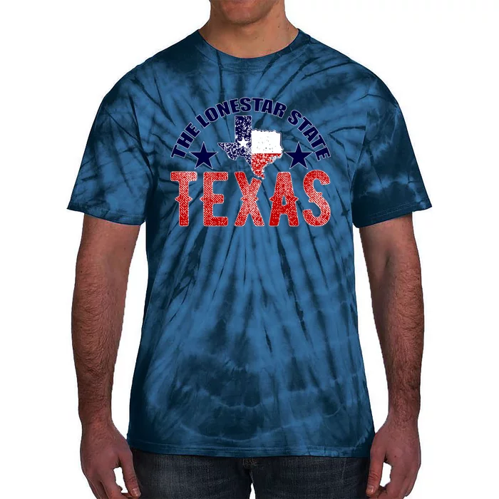 Texas Motto The Lone Star State Tie-Dye T-Shirt