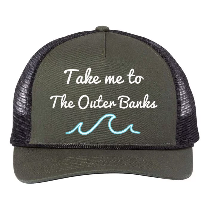 Take Me To The North Carolina Beach Obx Retro Rope Trucker Hat Cap