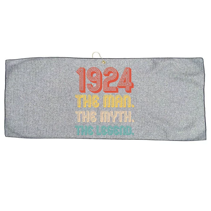 The Man The Myth The Legend 1924 100th Birthday Large Microfiber Waffle Golf Towel