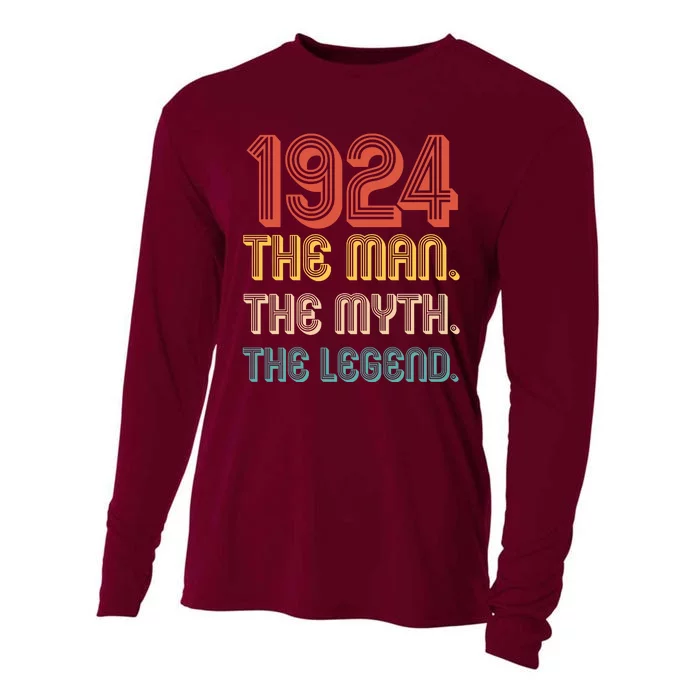 The Man The Myth The Legend 1924 100th Birthday Cooling Performance Long Sleeve Crew