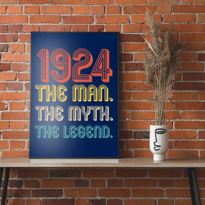 The Man The Myth The Legend 1924 100th Birthday Poster