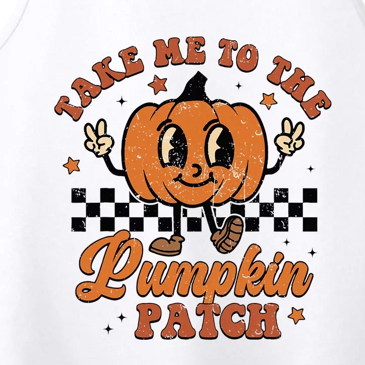 Take Me To The Pumpkin Patch Autumn Fall Thanksgiving Retro Performance Tank