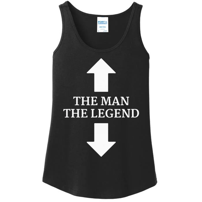 The Man The Legend The Man And His Legend Funny Arrows Ladies Essential Tank