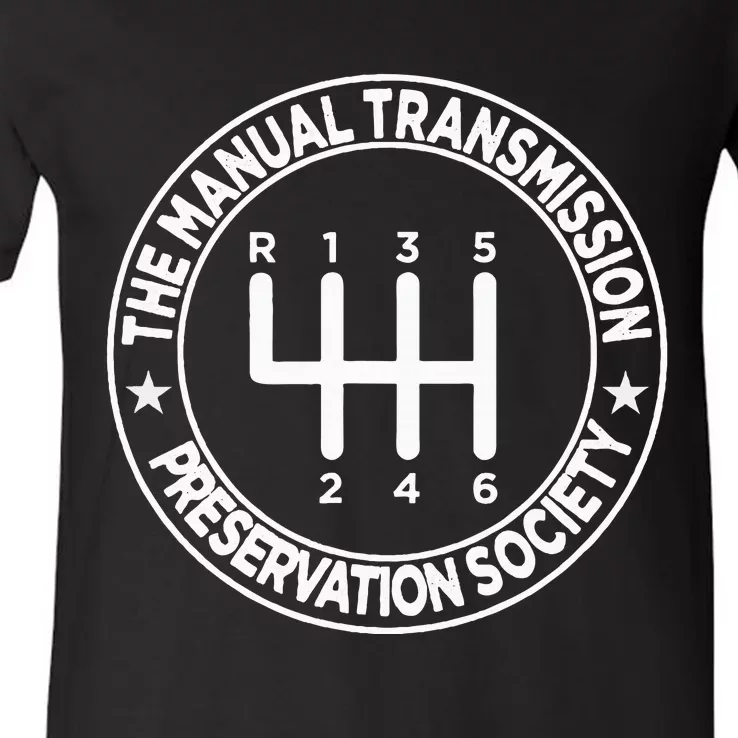 The Manual Transmission Preservation Society V-Neck T-Shirt