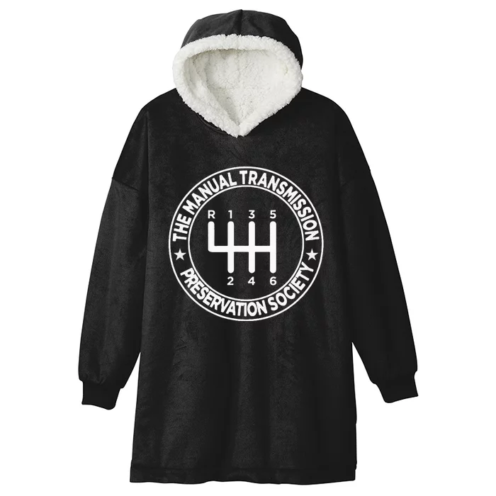 The Manual Transmission Preservation Society Hooded Wearable Blanket