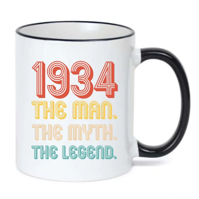 The Man The Myth The Legend 1934 90th Birthday Black Color Changing Mug