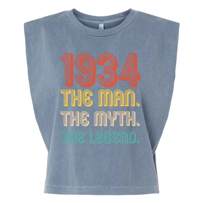 The Man The Myth The Legend 1934 90th Birthday Garment-Dyed Women's Muscle Tee