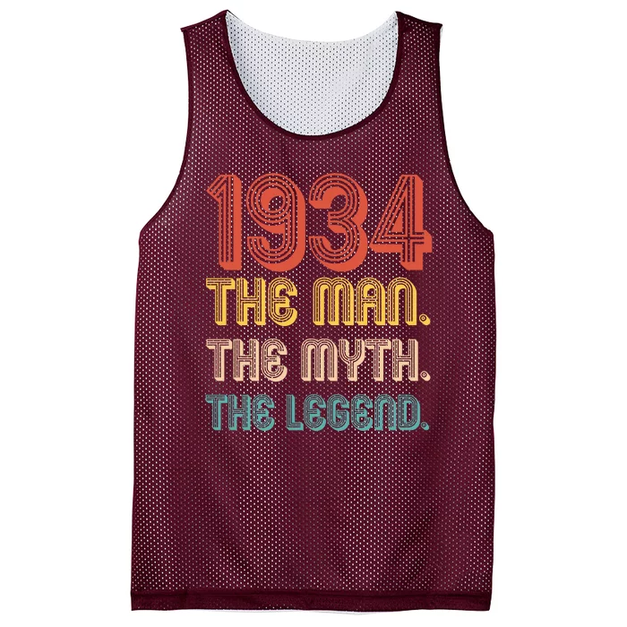 The Man The Myth The Legend 1934 90th Birthday Mesh Reversible Basketball Jersey Tank