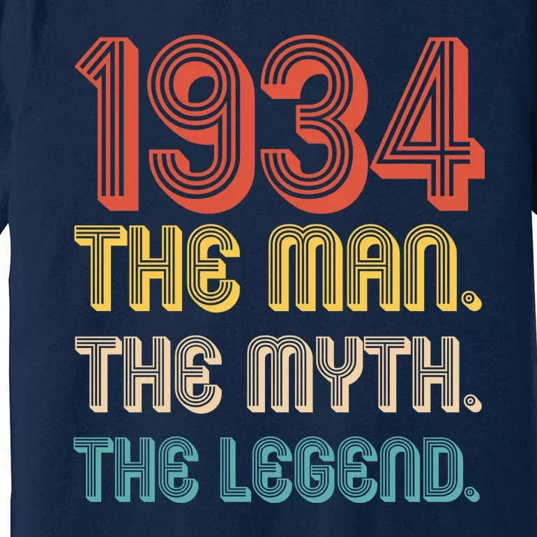 The Man The Myth The Legend 1934 90th Birthday Premium T-Shirt