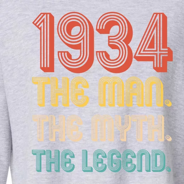 The Man The Myth The Legend 1934 90th Birthday Cropped Pullover Crew