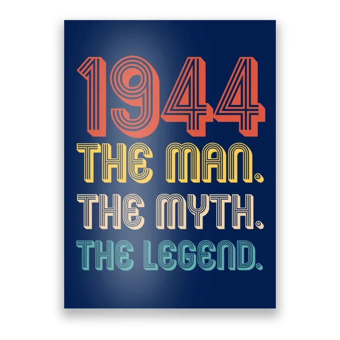 The Man The Myth The Legend 1944 80th Birthday Poster