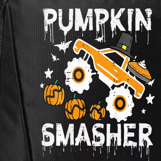 Thanksgiving Monster Truck Pumpkin Smasher City Backpack