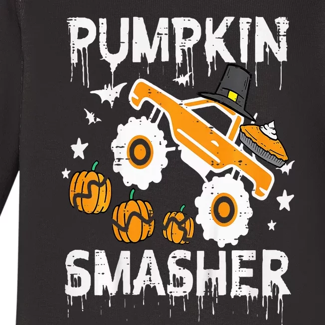 Thanksgiving Monster Truck Pumpkin Smasher Baby Long Sleeve Bodysuit